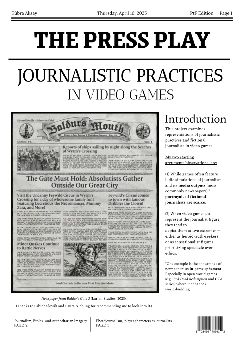 Newspaper page 1