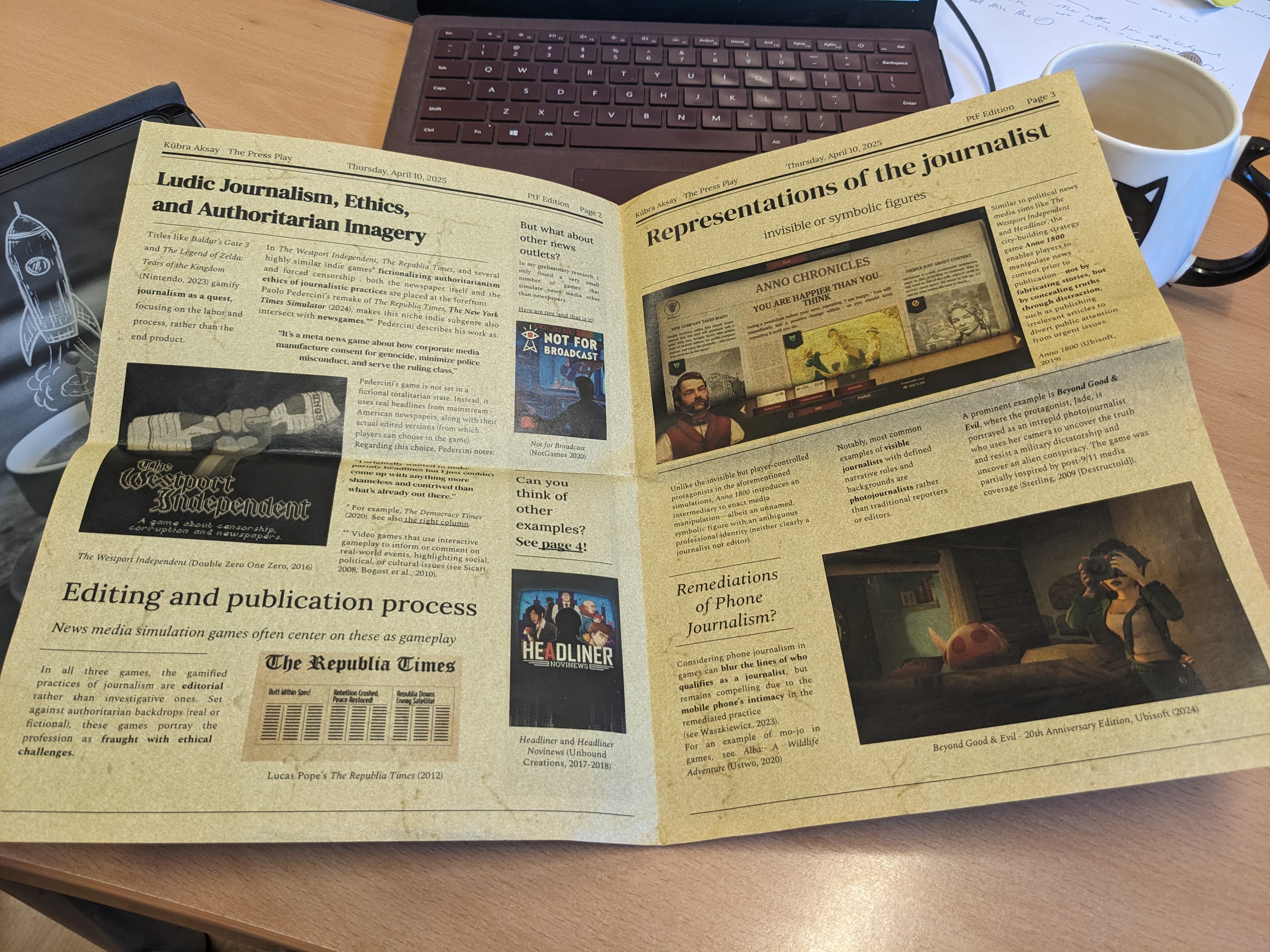 Photo of the printed newspaper